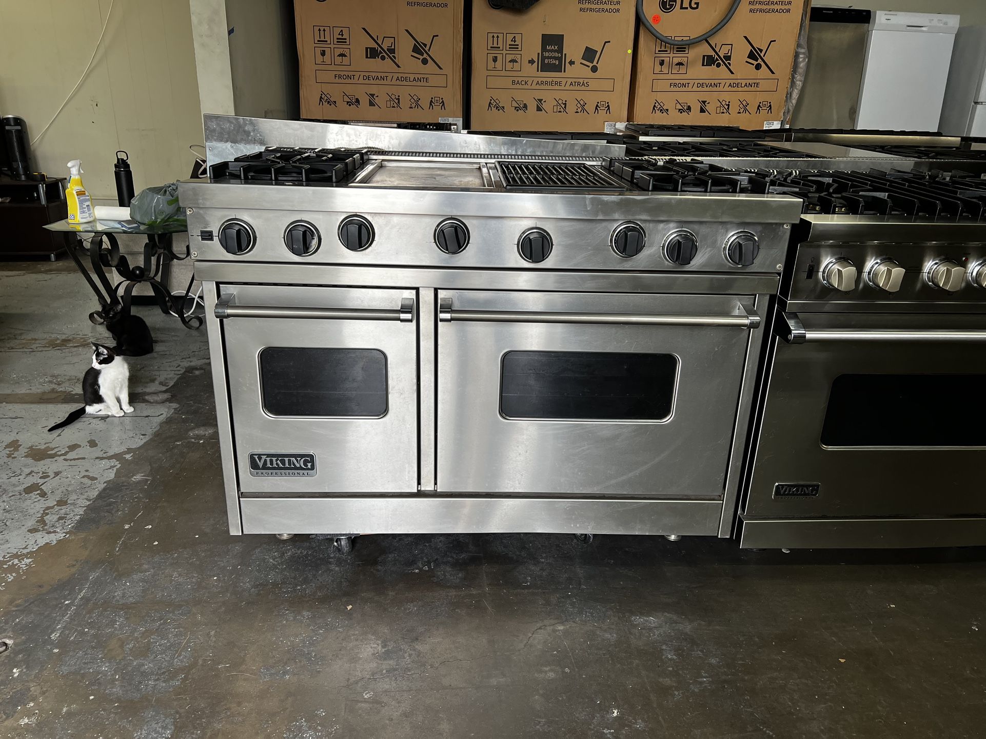 Viking 48”Wide Gas Range Stove With Grill And Griddle