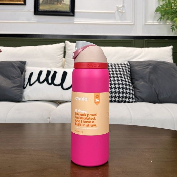 owala 24oz/32OZ Insulated Stainless Steel Water Bottle Double-Layer Kettle With Straw Vacuum Flasks For Sports Travel