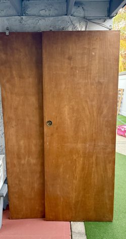 Wood Closet Doors Used.  One Set 30 X 80
