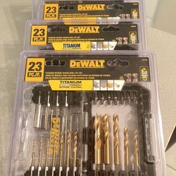 Dewalt New Titanium Coated Drill Bits 23pc Set $15each Or $50 For All Of Them 
