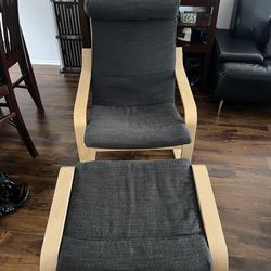 Single Chair W/ Matching Ottoman 
