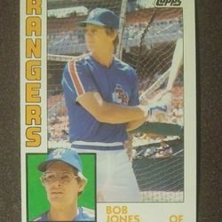 1984 Topps Bob Jones Texas Rangers #451 Outfielder Baseball Card Vintage Collectible Sports MLB