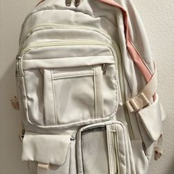 White Backpack 
