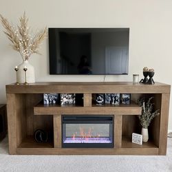 TV Console with Electric Fireplace 