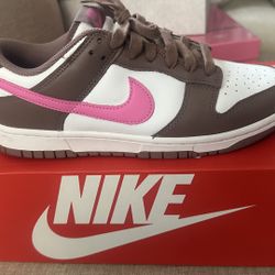 Nike Dunk Low – Brown & Pink 🟤💖 (Women’s Size 8.5)