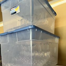 Tote With Commercial Plastic Hangers