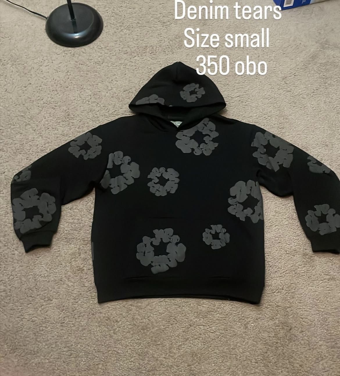 Denim Tears monochrome black hoodie 