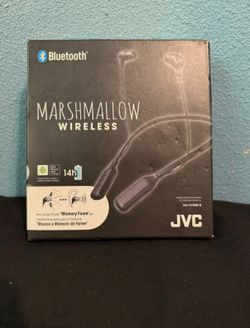 JVC HA-FX39BTB MARSHMALLOW WIRELESS HEADPHONES BLACK New Open Box