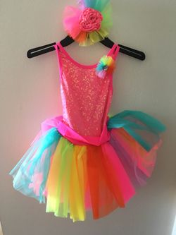 Gorgeous ballerina rainbow dresses! fits 4-5T