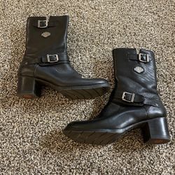 Harley Davidson Serita Women's Black Riding Boots Size 7.5,