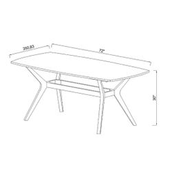 Mid-Century Wood Dining Table