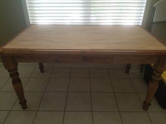 New Solid Hardwood Butcher Block Top Table