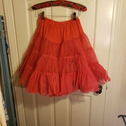 Red Tutu Or Slip /skirt23 In Waist×18in Long Seemore