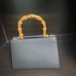 Gucci Black & Red Bamboo Shopper Handbag Small Nymphaea 2 Way Web  