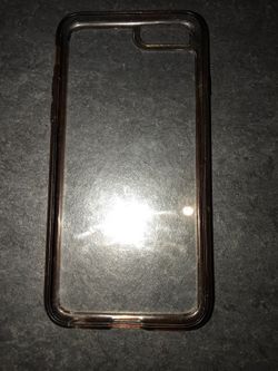iPhone 6 clear/brown rubber/plastic case