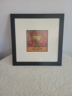 Martini Pic Framed