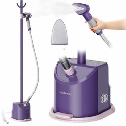 Newbealer Standing Garment Steamer 1500W Full Size Fast Heat 1.7L Purple