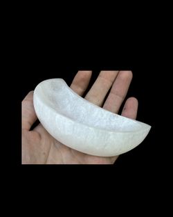 Selenite Moon Bowl