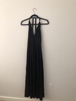 Tight fitting black dress