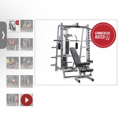 Full Hoist Gym Plus Weights Bench And Attachments 