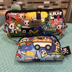 NEW! NEW! Ju Ju Be Tokidoki Be Quick Handbag plus a Wristlet  in "Sushi Cars" print.