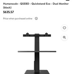 Quick stand Eco Dual Monitor Desk Stand