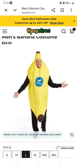 Tipsy Elves Large Banana Costume