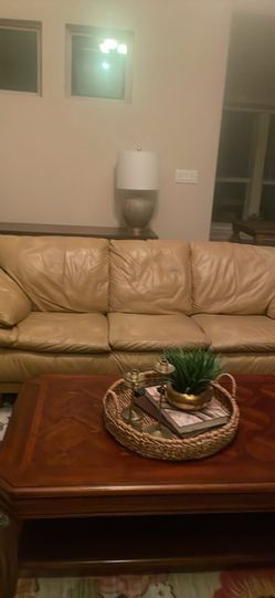 Italian real leather Couch and chair