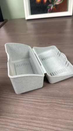 Small Plastic Storage Bins Set of 2