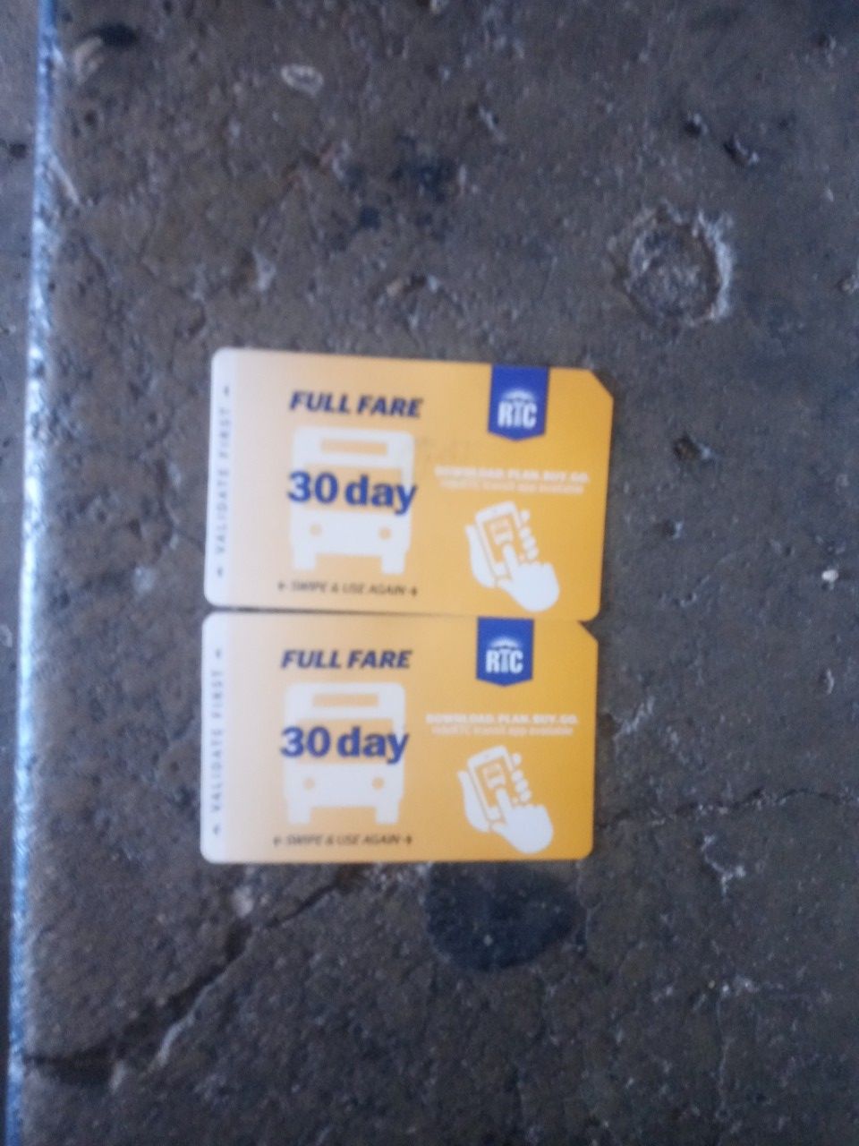 2. 30 day bus passes