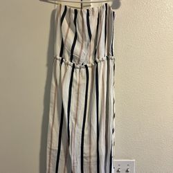 Stripped Halter Mid Summer Dress  Size Large
