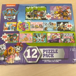 Paw Patrol 12 Puzzle Pack