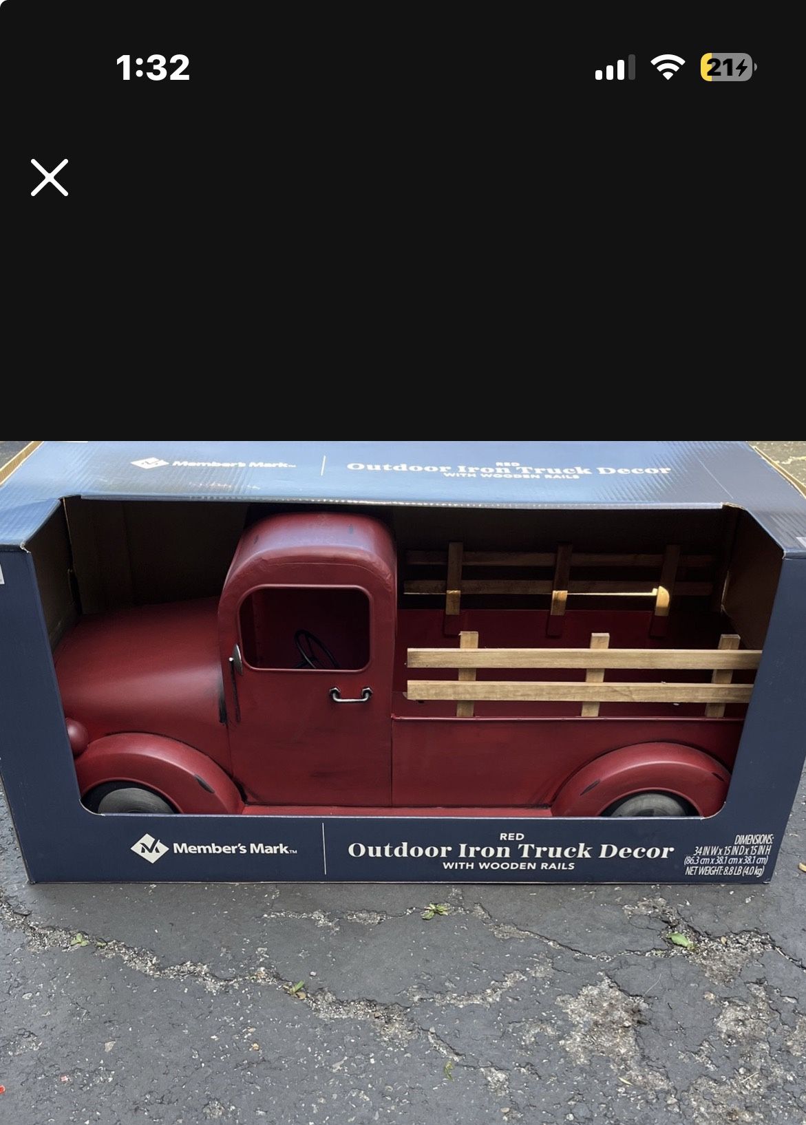 Outdoor Iron Red Truck