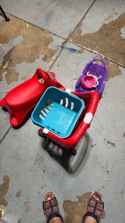FREE Kids Toy Shopping Cart Red and Teal