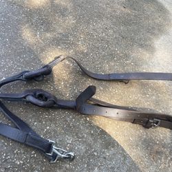 Leather Side Reins With Rubber Donut