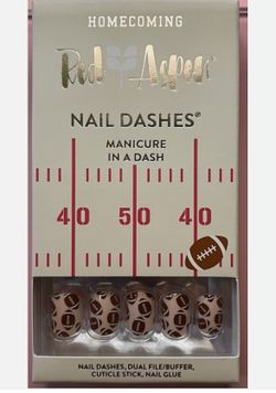 Red Aspen Football Nails