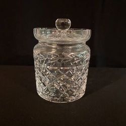 Waterford Crystal Glandore Pattern Biscuit Barrel Jar With Lid