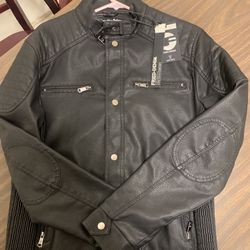 Fried denim Leather Jacket Small