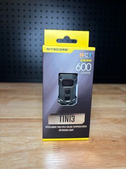 Nitecore TINI 3 600 Lumen EDC Keychain Flashlight, USB-C Rechargeable Lightweight with Multiple Color Temperatures Output (Warm, Neutral White, Cool W