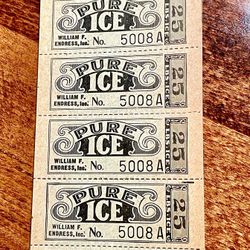 Rare Antique American Pure Ice And Coal Advertising And Sales