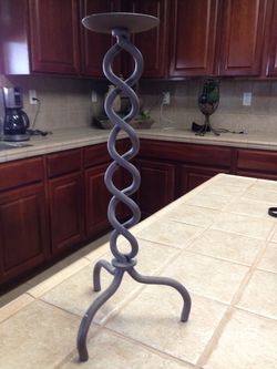Wrought iron candle holder