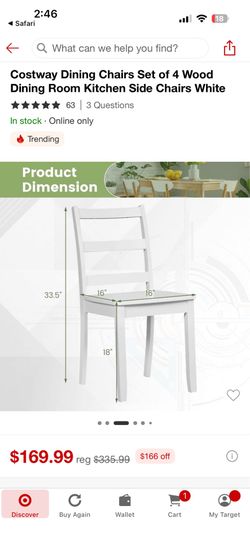 Set of 4 dinning chairs
