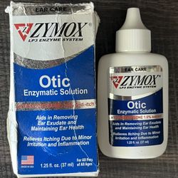 Zymox Advanced Formula Otic Plus Enzymatic Ear Solution for Dogs and Cats with 1% Hydrocortisone, 1.25oz 