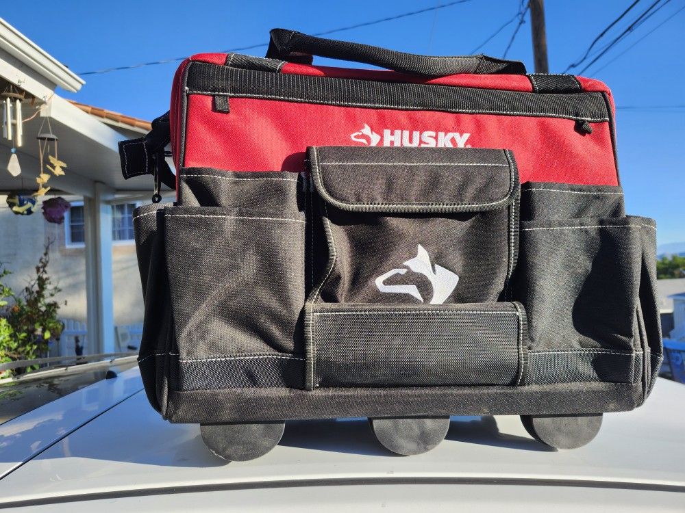Husky tool bag organizer on wheels. New
