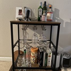 Bar cart With Wine Space