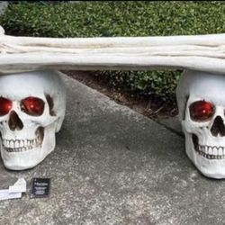 💀Skull Bench - Brand New Bone Skeleton Bench Halloween Yard Decor