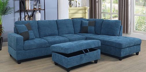 Brand new blue sectional