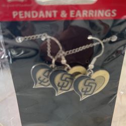 Padres pendant And Earrings