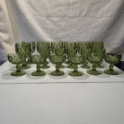 Mid Century Collectable Vintage Imperial Glass- Ohio Provincial “Thumbprint “ Pattern. 