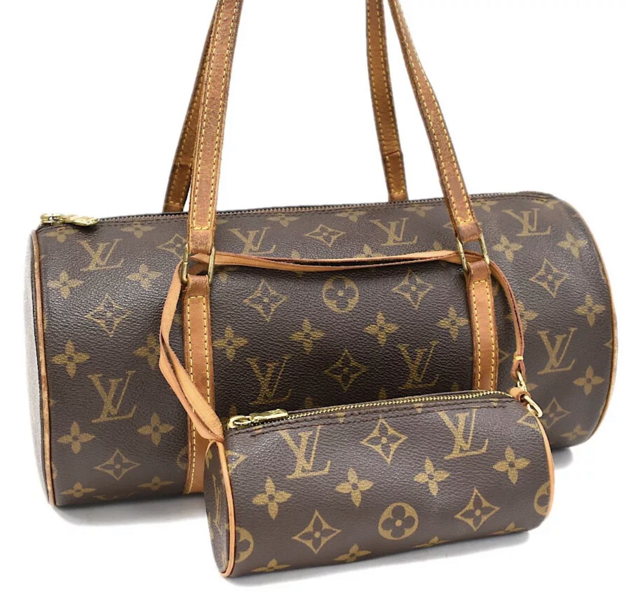 Authentic LOUIS VUITTON Hand Bag Papillon 30 Monogram LV Brown Canvas